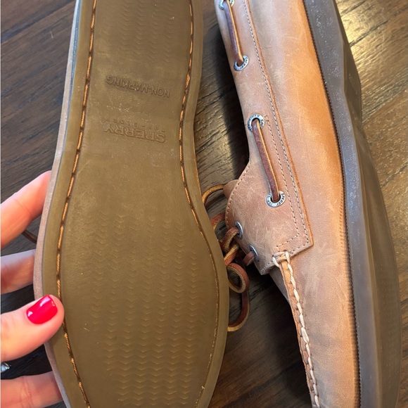 Women's Sperry Tan Boat Shoes - Picture 2 of 3
